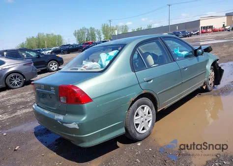 2004 Honda Civic Lx z USA, uszkodzony, nr VIN 2HGES15554H591164